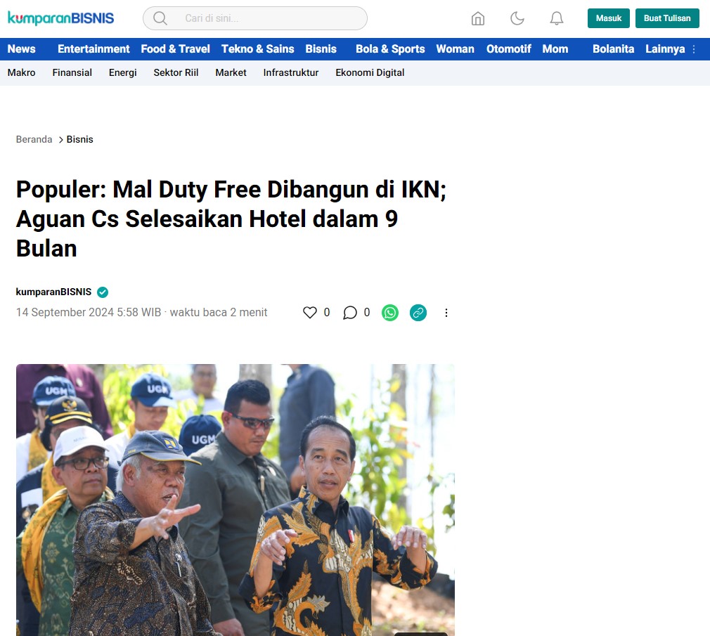 Kumparan Bisnis Mall Duty Free dibangun di IKN