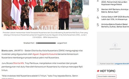 Bangun Mal di IKN, Konsorsium Aguan Cs Kucurkan Dana Rp5 Triliun, on Bisnis.com Bangun Mal di IKN, Konsorsium Aguan Cs Kucurkan Dana Rp5 Triliun, on Bisnis.com