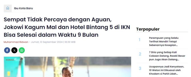 Jokowi Kagum Mal dan Hotel Bintang 5 di IKN Bisa Selesai dalam Waktu 9 Bulan Jokowi Kagum Mal dan Hotel Bintang 5 di IKN Bisa Selesai dalam Waktu 9 Bulan