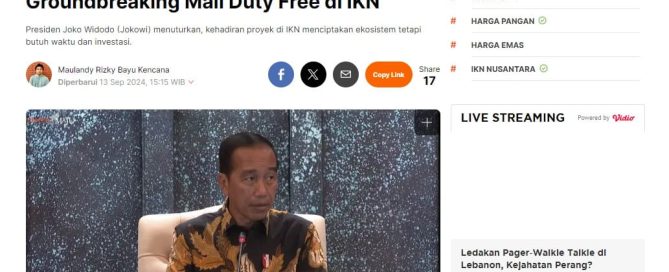 Jokowi Resmikan Hotel Nusantara dan Groundbreaking Mall Duty Free di IKN Jokowi Resmikan Hotel Nusantara dan Groundbreaking Mall Duty Free di IKN
