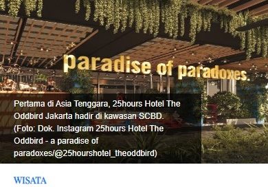 25hours Hotel The Oddbird Jakarta on Medcom ID 25hours Hotel The Oddbird Jakarta on Medcom ID